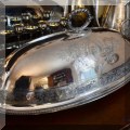 S16. Large covered silverplate serving dish. 